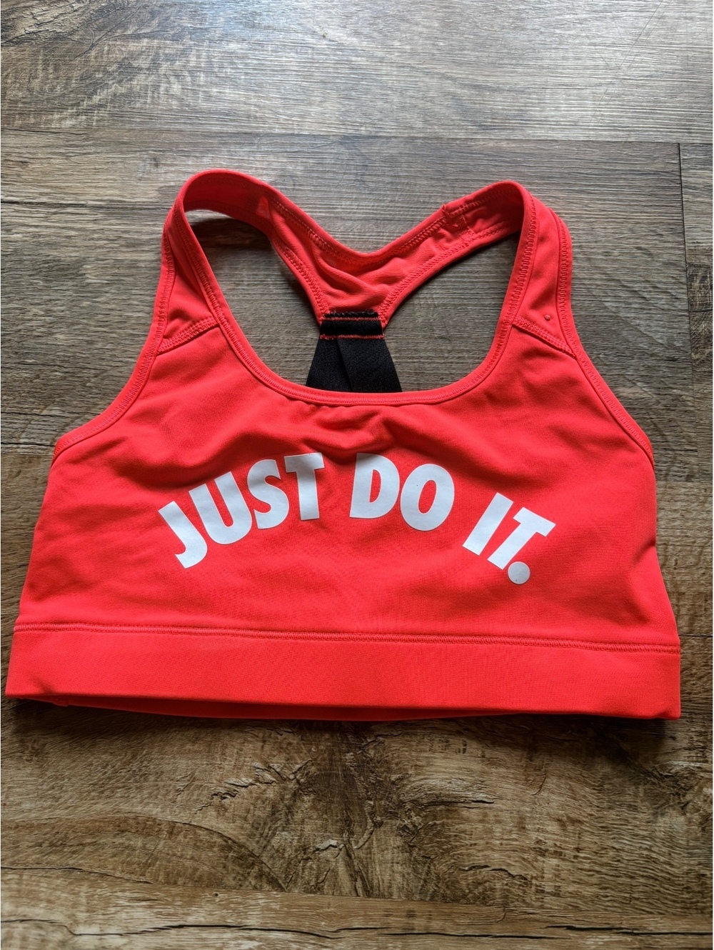Nike Red Dri-FIT Sports Bra Size Small with Just Do It Print